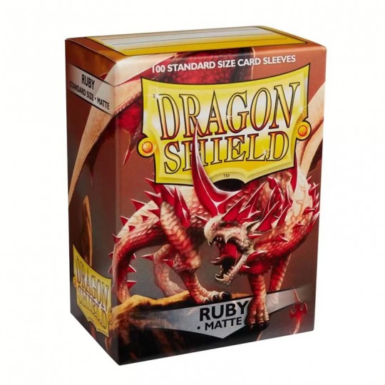 100 Sleeves Standard Dragon Shield Matte Ruby Dragon Shield - 2