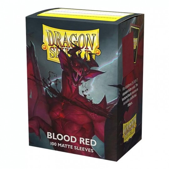 100 Sleeves Standard Dragon Shield Matte Blood Red Dragon Shield - 1