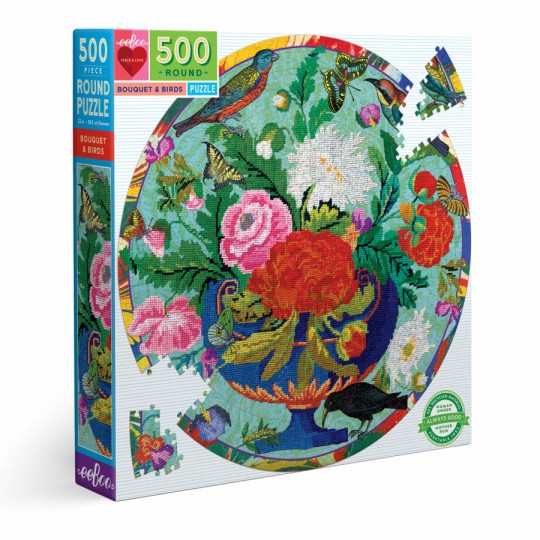 Puzzle Bouquet and Birds - 500 pcs Eeboo - 1