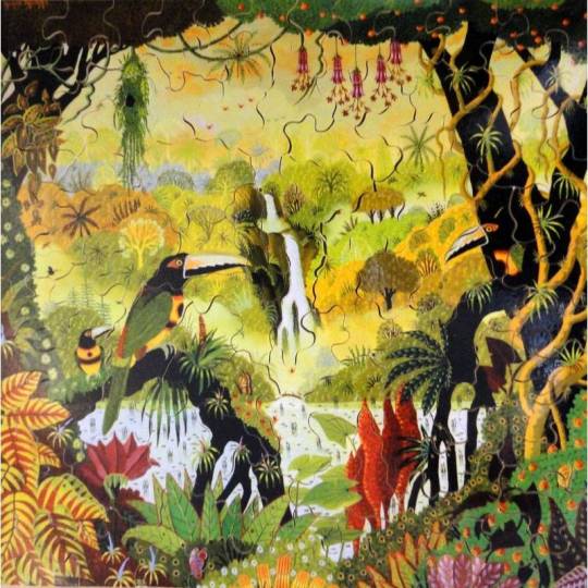 Puzzle en bois Toucan à la Cascade - 80 Pièces Puzzle Michèle Wilson - 2