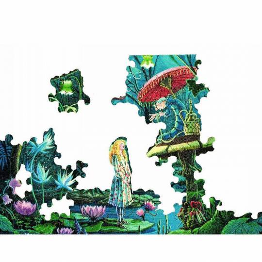 Puzzle en bois Alice aux Pays des Merveilles - 100 Pièces Boite Kraft Puzzle Michèle Wilson - 2