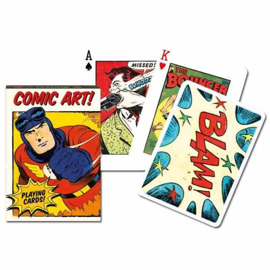 Jeu de 55 cartes - Thème Vintage Comic Piatnik - 1