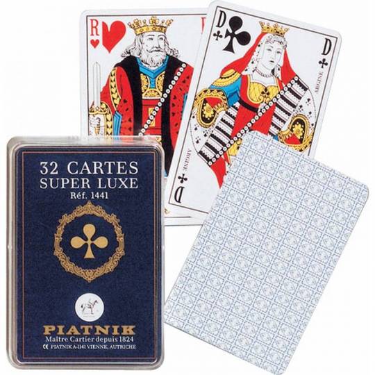 Jeu de 32 cartes Françaises Boite plastique Piatnik - 1