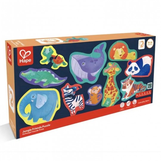 Puzzle Les Animaux Sauvage - Hape Hape - 1