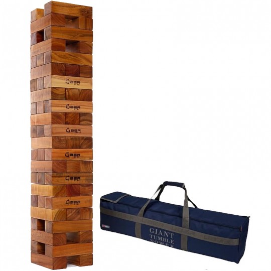 Jenga géant 150cm Verni Hardwood : taille Géant - Ubergames Uber Games - 1