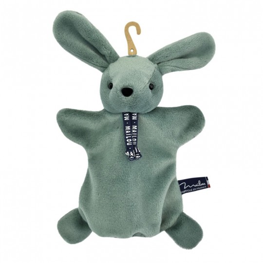 Doudou marionnette Dorlotin Lapin Vert Sauge - Maïlou Tradition Maïlou Tradition - 1