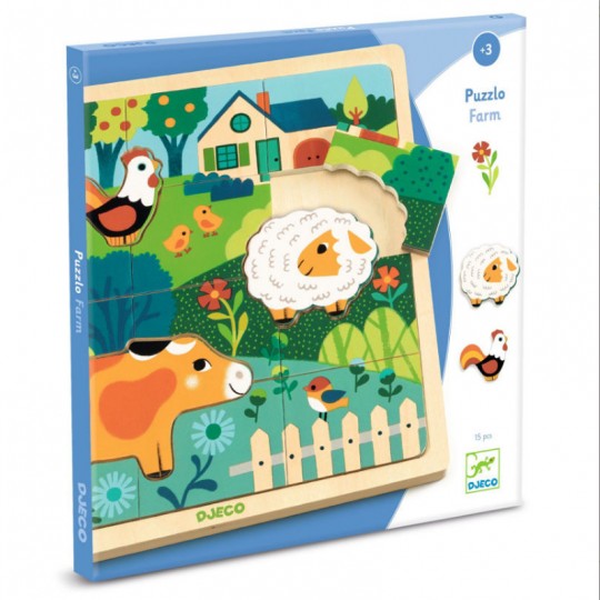 Puzzle Puzzlo Farm - Djeco Djeco - 3