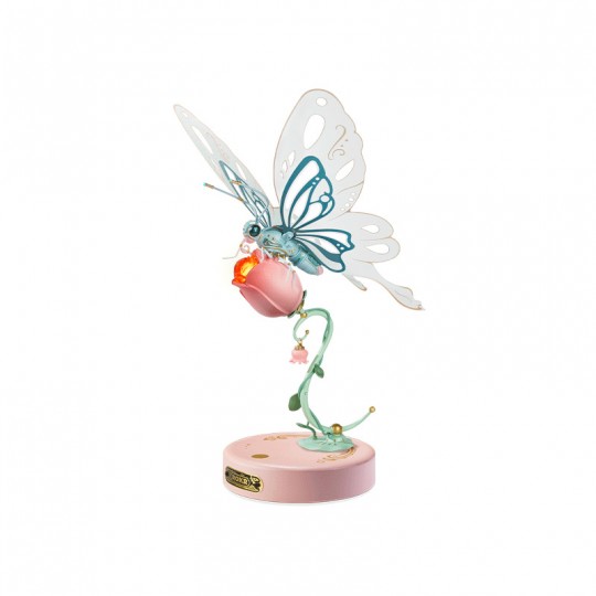 Papillon rose / Butterfly (pink) - Puzzle 3D mécanique ROKR Rokr - 1