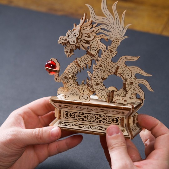Dragon de bois Ugears - Puzzle 3D mécanique en bois UGEARS - 2