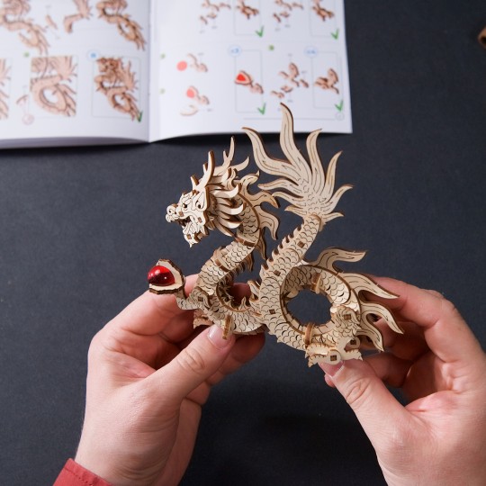 Dragon de bois Ugears - Puzzle 3D mécanique en bois UGEARS - 3
