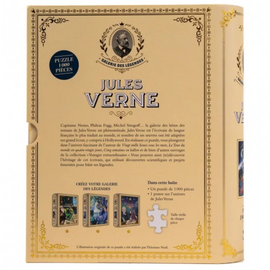 Puzzle 1000 pcs Jules Verne : La Galerie des Légendes Miraludo - 5