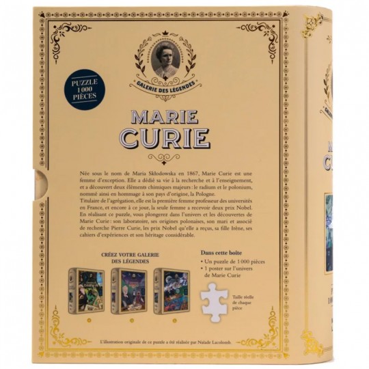 Puzzle 1000 pcs Marie Curie : La Galerie des Légendes Miraludo - 4
