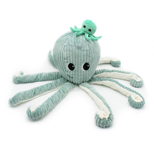 Peluche Les Ptipotos : Pieuvre Filou maman et son bébé menthe Les Déglingos - 4