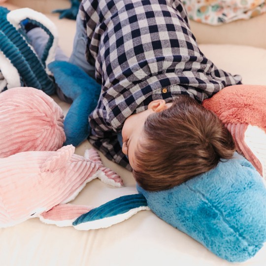 Peluche Les Ptipotos : Baleine Gravillou maman et son bébé bleu Les Déglingos - 2