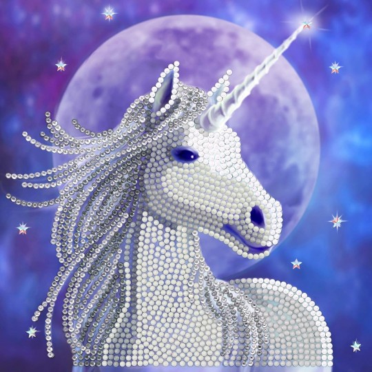 CRYSTAL ART Kit carte broderie diamant 18x18cm-Anne Stokes Licorne Crystal Art - 1