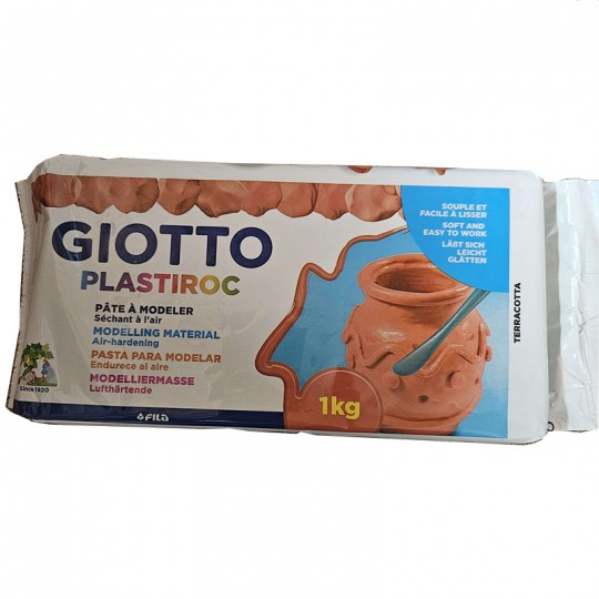 Pain 1 kg Giotto - Pate à modeler Plastiroc Terracotta Giotto - 1