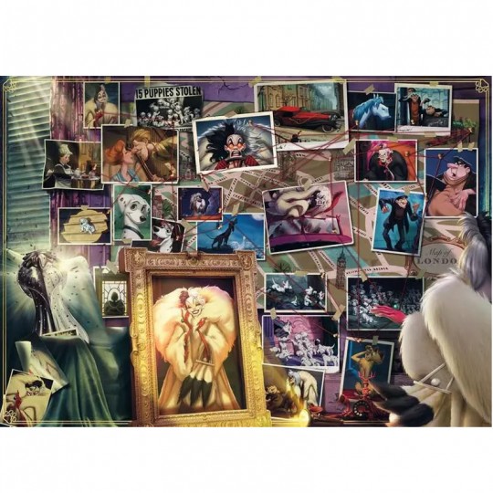 Puzzle 1000 p - Cruella d'Enfer (Collection Disney Villainous) Ravensburger - 1