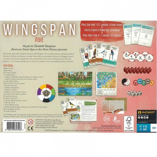 Extension Asie - Wingspan Matagot - 2