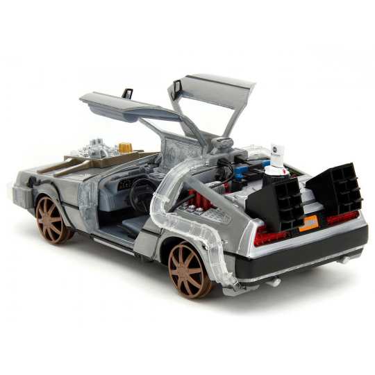 Miniature 1:24 Hollywood Rides Retour vers le Futur DeLorean grey - Jada Toys Jada Toys - 3