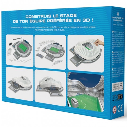 Puzzle 3D LED 74 pcs Stade Orange Vélodrome OM Megableu - 8