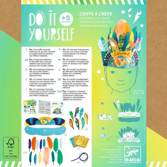 Coiffe à créer Carnaval de Rio DIY - Djeco Djeco - 5