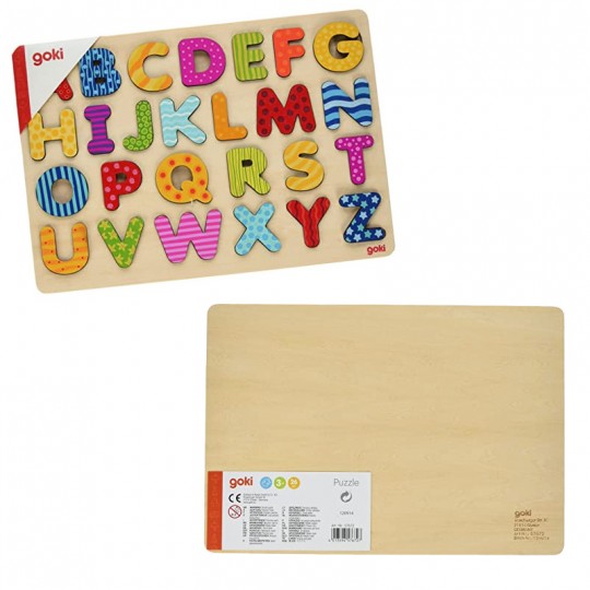 Puzzle en bois alphabet 26 pièces - Goki Goki - 3