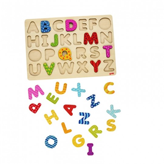 Puzzle en bois alphabet 26 pièces - Goki Goki - 2