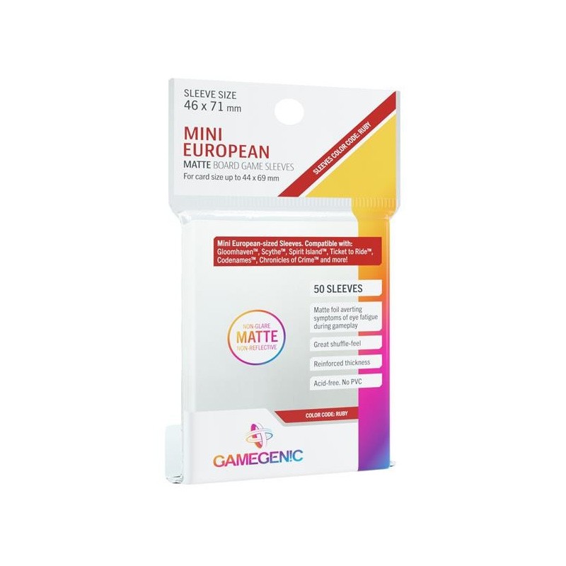 Boite de GG : 50 sleeves Matte 46x71 Mini EU Ruby