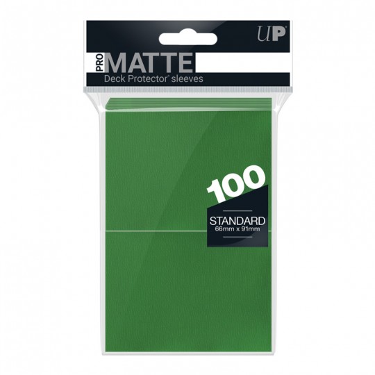 100 protèges-cartes ProMat Standard Vert - 66 x 91 mm Ultra.PRO - 1