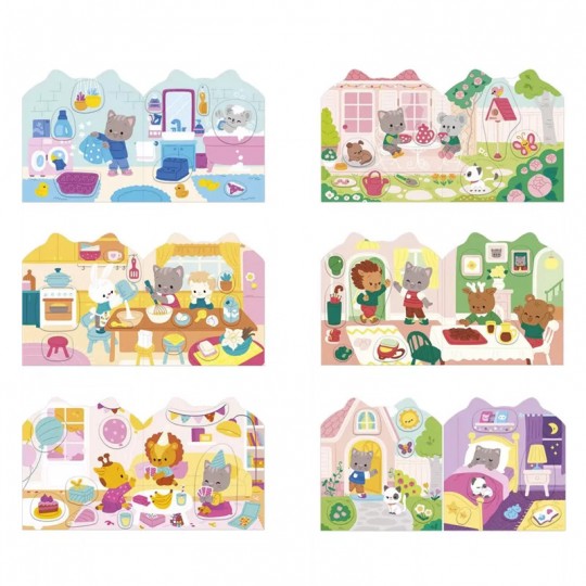 Cahier de Stickers avec 7 décors La Maison - Janod Janod - 2