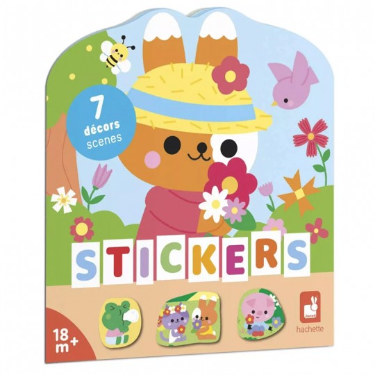 Cahier de Stickers avec 7 décors La Campagne - Janod Janod - 2
