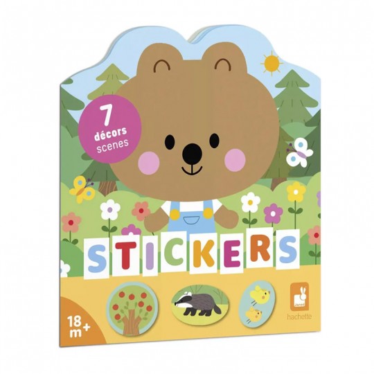 Cahier de Stickers avec 7 décors La Forêt - Janod Janod - 1