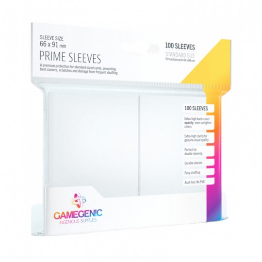 GG : 100 Sleeves Prime White Gamegenic - 1