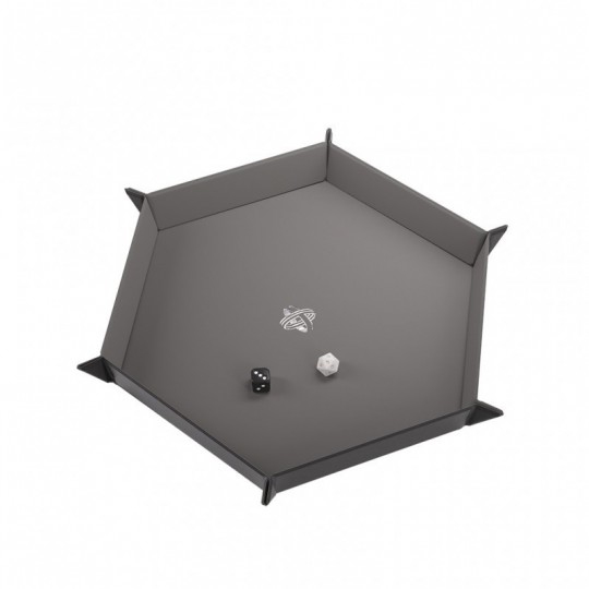 GG : Magnetic Dice Tray Hexagonal Black/Gray Gamegenic - 1