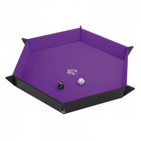 GG : Magnetic Dice Tray Hexagonal Black/Purple Gamegenic - 1