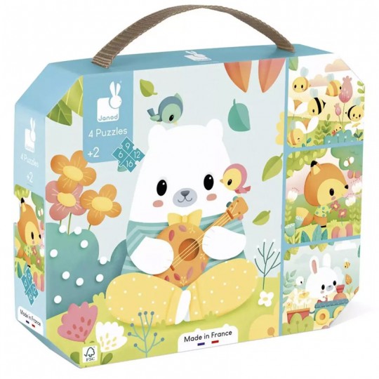 4 Puzzles Pure (6-9-12-16 pcs) - Janod Janod - 1