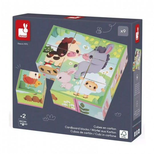 Cubes Animaux de la Ferme - Janod Janod - 2