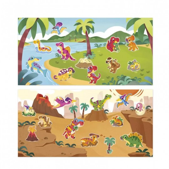 Stickers épais repositionnables Dinos 2 ans My Arts & Crafts - Janod Janod - 1