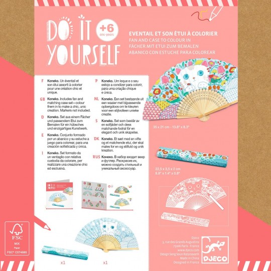 Eventail à colorier Koneko Do it Yourself - Djeco Djeco - 6