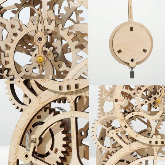 Horloge à Pendule - Puzzle 3D Mécanique en bois Rokr Rokr - 5