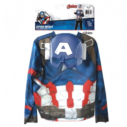 Déguisement Top classique Captain America + masque 5-8 ans - Rubies Rubies - 1