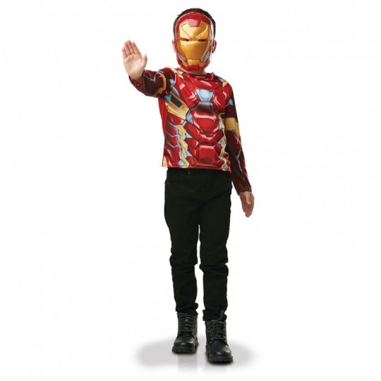 Déguisement Top classique Iron Man + masque 5-8 ans - Rubies Rubies - 1