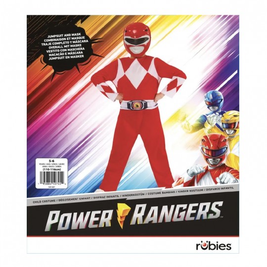 Déguisement Classique Power Ranger rouge 5-6 ans - Rubies Rubies - 2