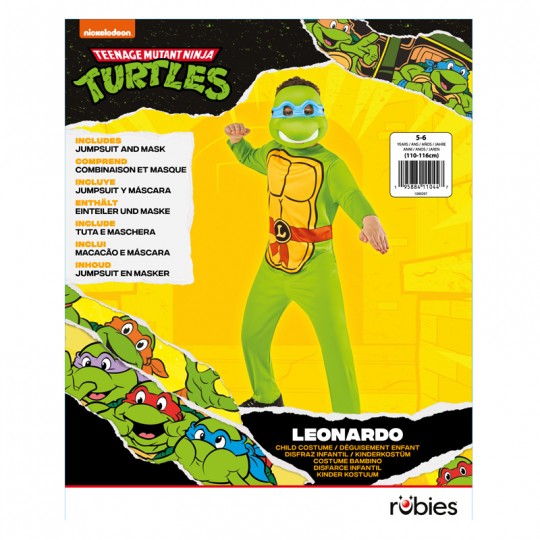 Déguisement Entrée de gamme Tortue Ninja Leonardo 5-6 ans - Rubies Rubies - 2
