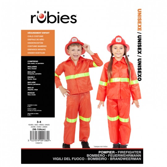 Déguisement Entrée de gamme Pompier 5-7 ans - Rubies Rubies - 2