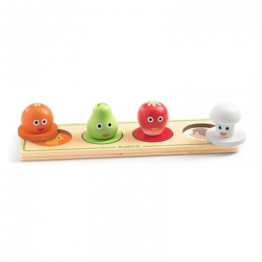 Puzzle à bouton 4 pcs Vegi'n'Co - Djeco Djeco - 1