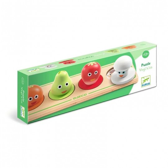Puzzle à bouton 4 pcs Vegi'n'Co - Djeco Djeco - 2