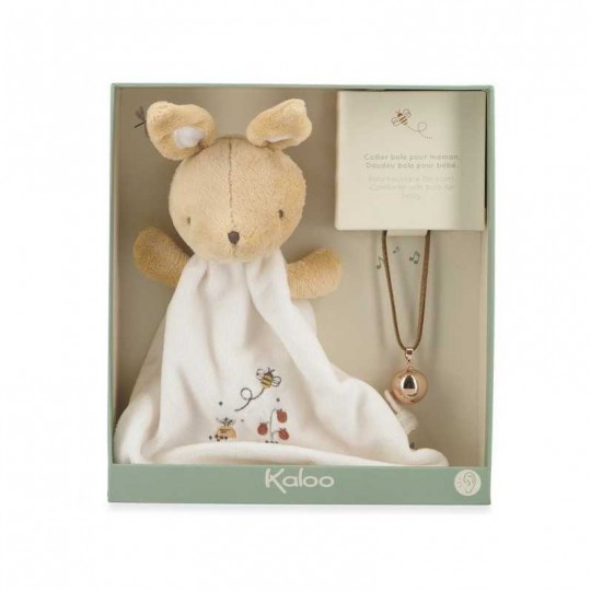 Coffret bola et doudou Lapin marron 23 cm Petites Chansons - Kaloo kaloo - 1