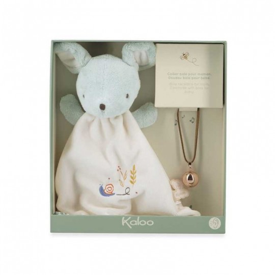 Coffret bola et doudou Souris vert 23 cm Petites Chansons - Kaloo kaloo - 1