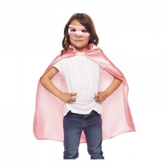 Cape et masque super héro rose TU - Rubies Rubies - 1
